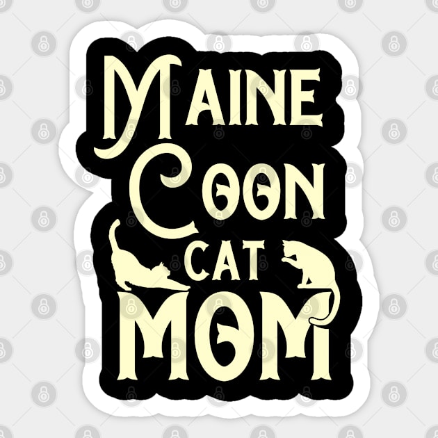 Maine coon cat breed mama Sticker by SerenityByAlex